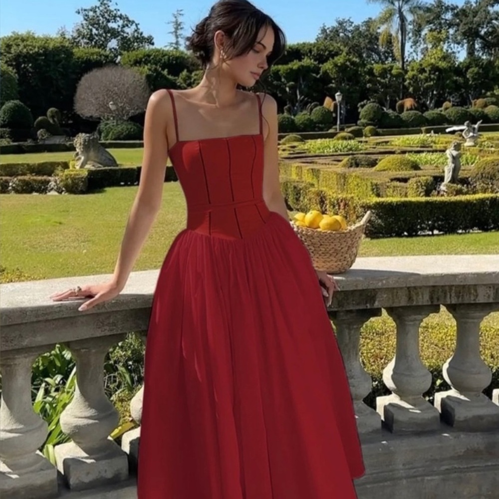 Commense drop waist Red Dress